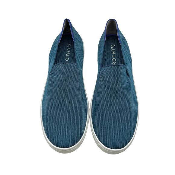 Rothy’s Slip On Sneakers in Teal Women’s Size 12 - Picture 2 of 7